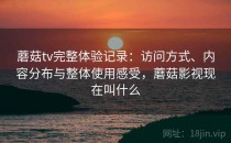 蘑菇tv完整体验记录：访问方式、内容分布与整体使用感受，蘑菇影视现在叫什么