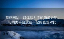 蘑菇网站｜以体验为主的简单说明：与同类平台放在一起的直观对比