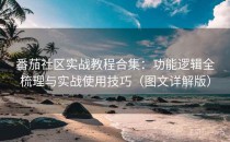 番茄社区实战教程合集：功能逻辑全梳理与实战使用技巧（图文详解版）