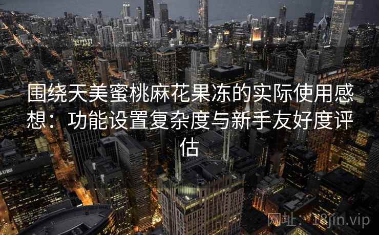 围绕天美蜜桃麻花果冻的实际使用感想:功能设置复杂度与新手友好度评估 第2张 围绕天美蜜桃麻花果冻的实际使用感想:功能设置复杂度与新手友好度评估 第2张