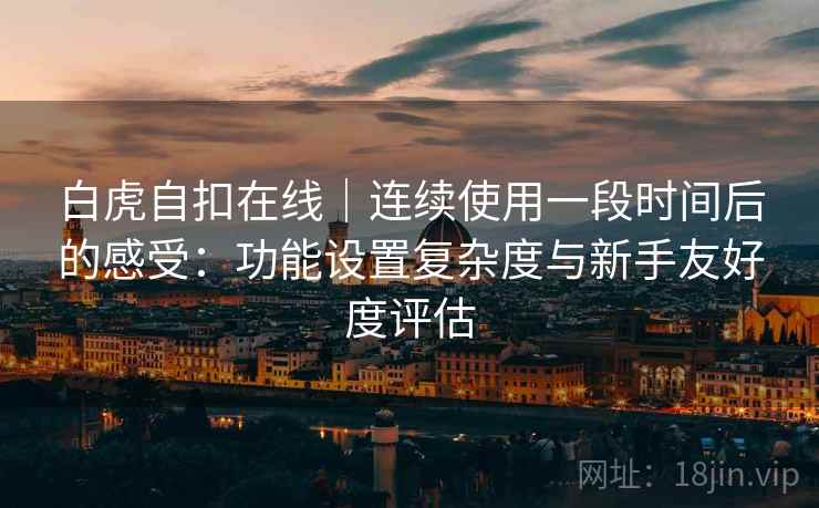 白虎自扣在线｜连续使用一段时间后的感受：功能设置复杂度与新手友好度评估  第2张