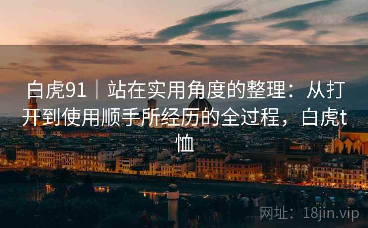 白虎91｜站在实用角度的整理：从打开到使用顺手所经历的全过程，白虎t恤  第1张