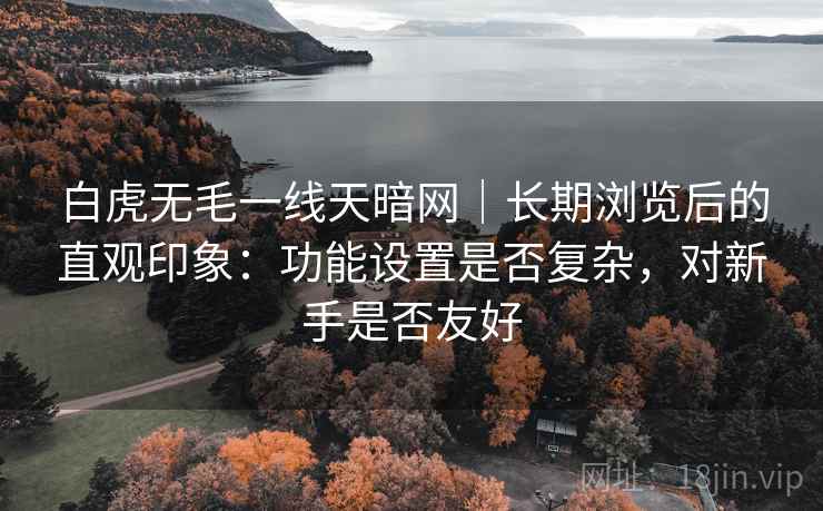 白虎无毛一线天暗网｜长期浏览后的直观印象：功能设置是否复杂，对新手是否友好  第2张