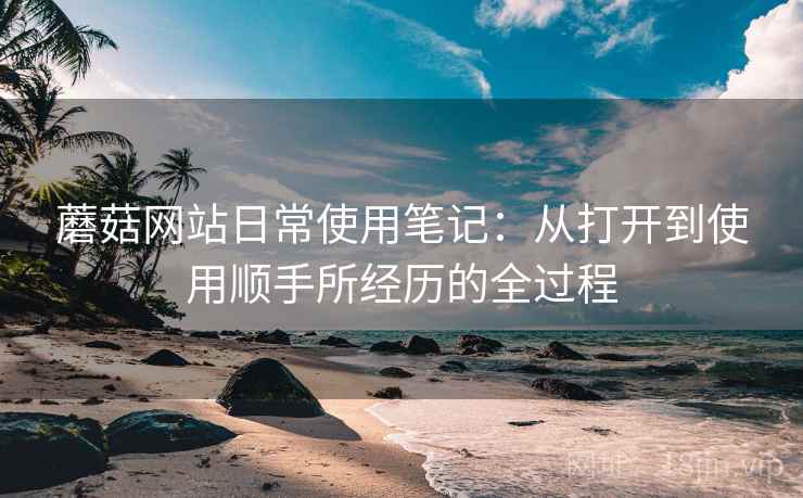 蘑菇网站日常使用笔记：从打开到使用顺手所经历的全过程  第1张
